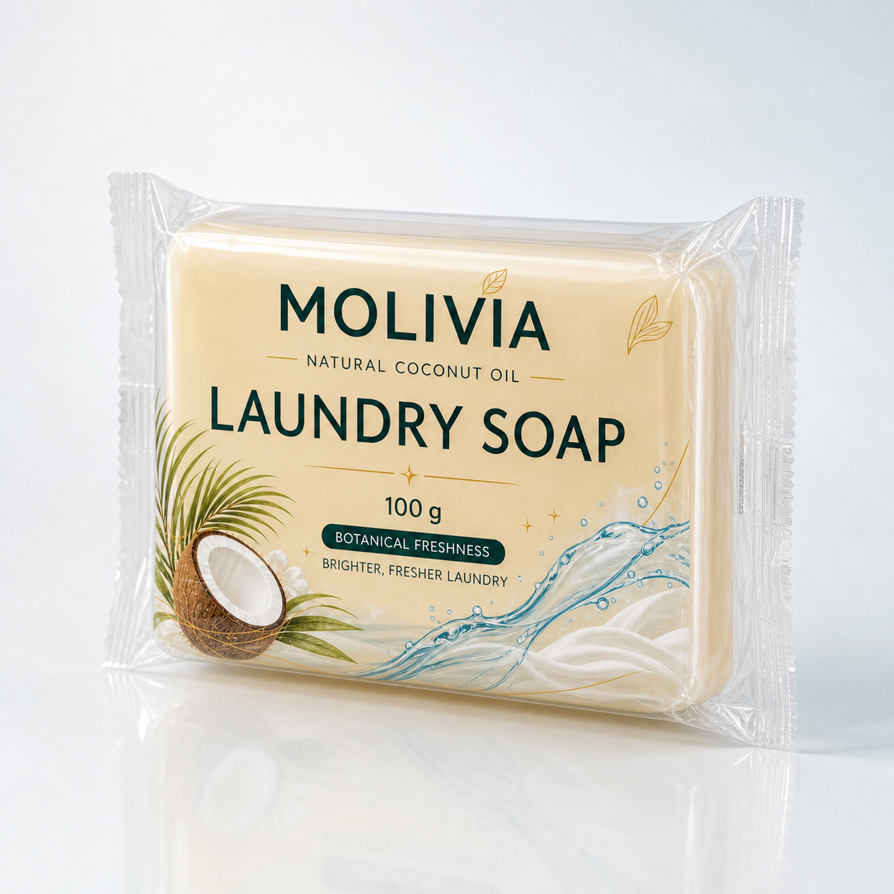 Molivia Natural Coconut Oil Laundry Soap 100g, With Botanical Extracts, Bright Clean & Fresh Scent Household Washing Bar Soap 微信图片 20260825163029 39 36