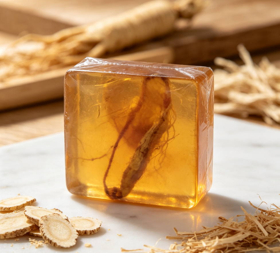 Molivia Ginseng Essential Oil Soap 100g Hand-made Soap, With Ginseng Extract, Herbal Scent, Oil-control Cleansing Moisturizing Nourishing Bath & Facial Bar Soap 微信图片 20260826120150 140 36