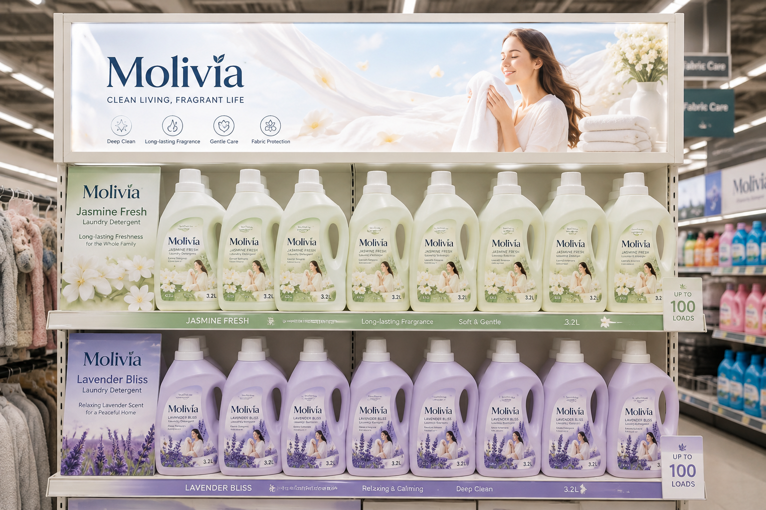 Molivia Lavender Laundry Detergent 3.2L, With Cleaning Agents & Active Enzymes, Deep Stain Removal, Low-Foam Easy Rinse, Skin-Friendly Mild Formula, Long-Lasting Lavender Scent 微信图片 20260826164125 166 36